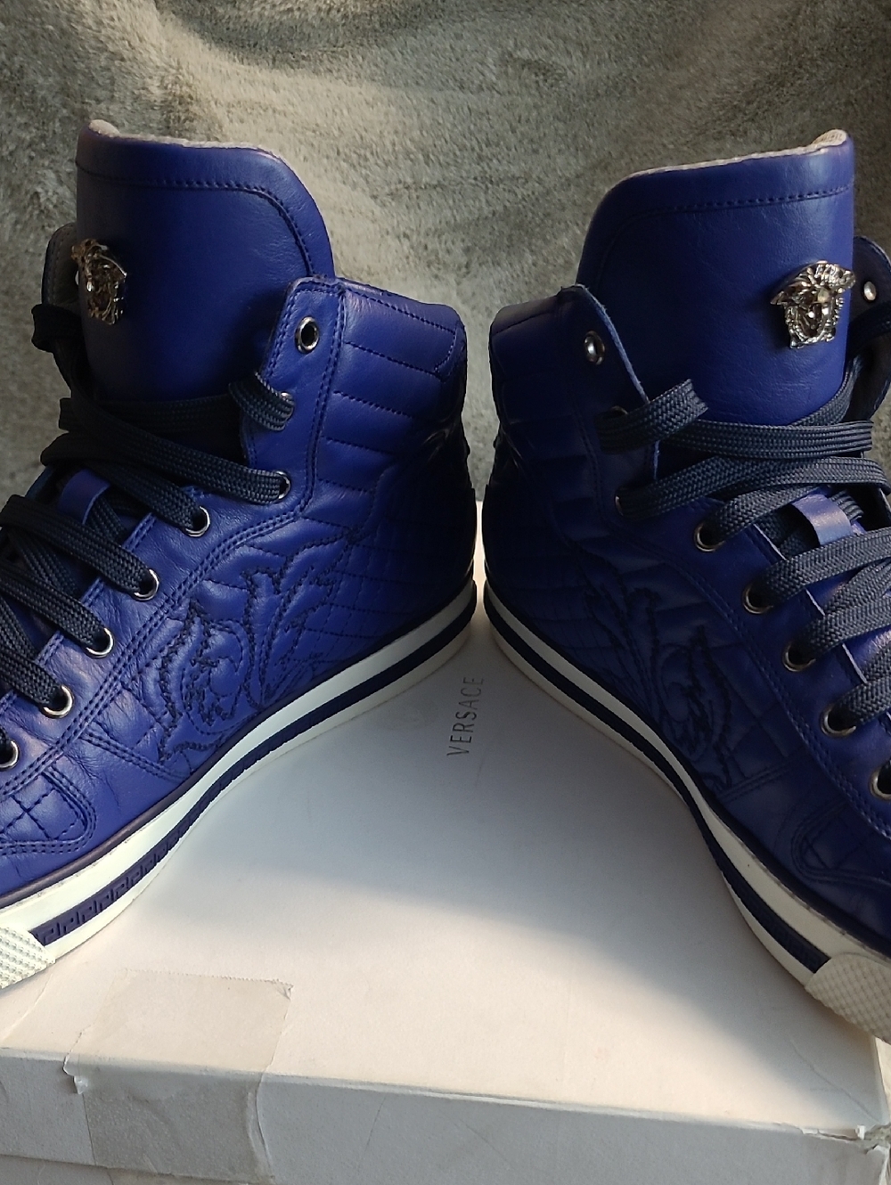 Versace Italian Leather Sneakers Mens U.S. 12 / 45 - Picture 9 of 11